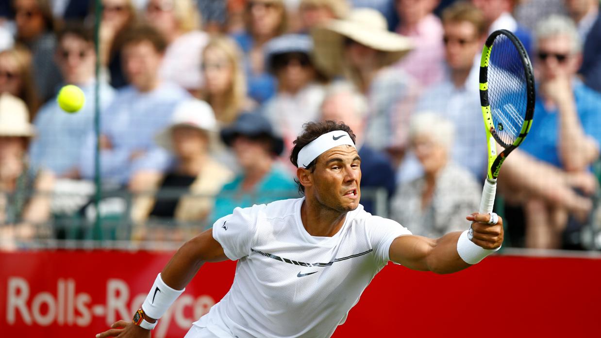 Rafa Nadal durante su partido contra Tommy Haas.