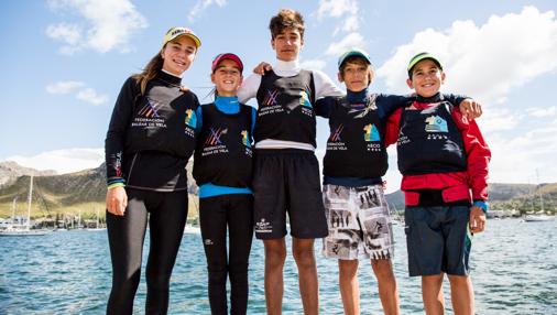 Equipo Balear: María Perelló, Jordi Lladó, Nacho Baltasar, Pau Mesquida y Marina Garau