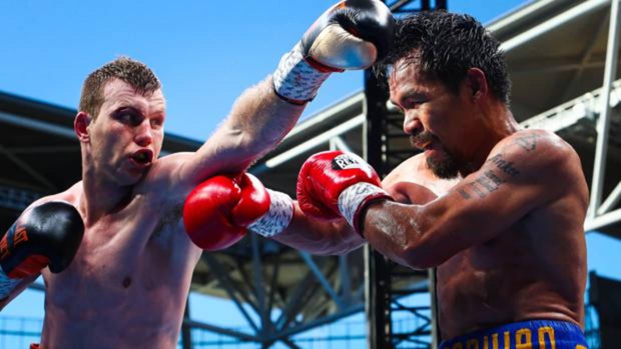 Horn y Pacquiao, en plena pelea