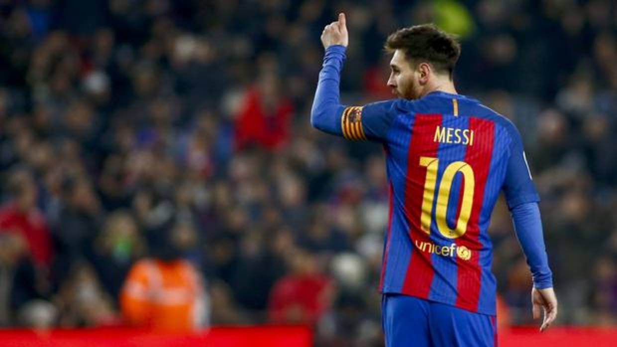 Leo Messi, en un partido con el Barcelona