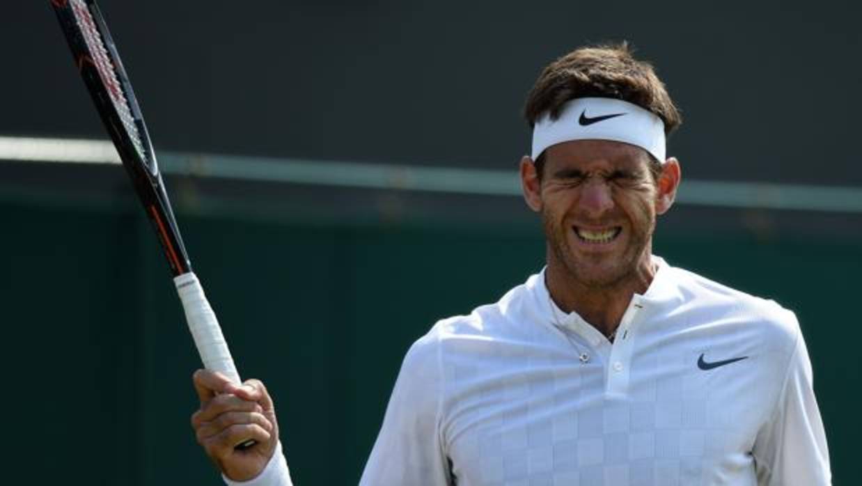 Juan Martín del Potro se lamenta tras caer ante Gulbis