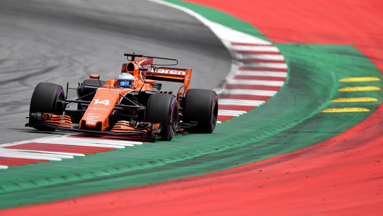 Alonso, durante la carrera de clasificación del GP de Austria