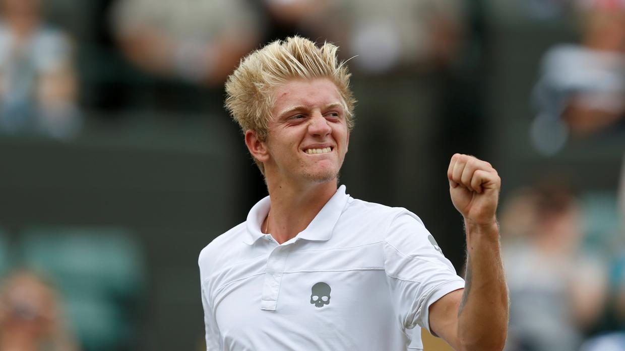 Alejandro Davidovich celebra su victoria en Wimbledon