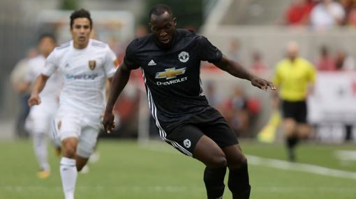 Romelu Lukaku, durante el Real Salt Lake-Manchester United