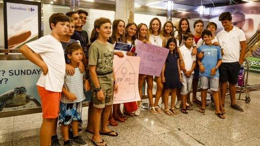 Gran recibimiento a María Perelló en Palma