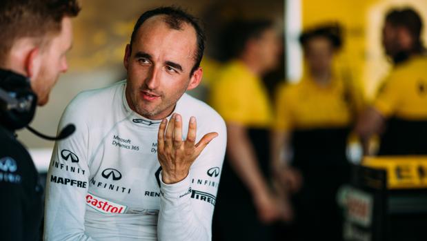 Robert Kubica, durante su primer test con Renault en el circuito de Cheste