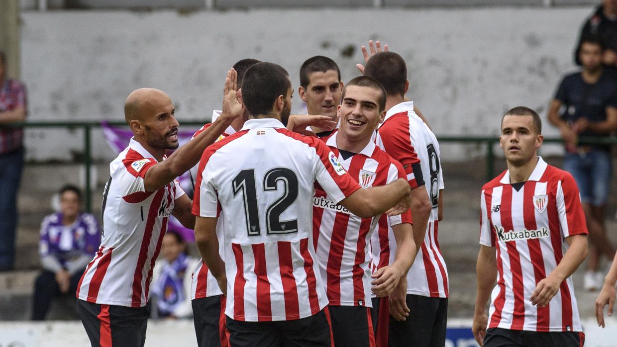 Athletic de Bilbao, durante su partido contra el Valladolid