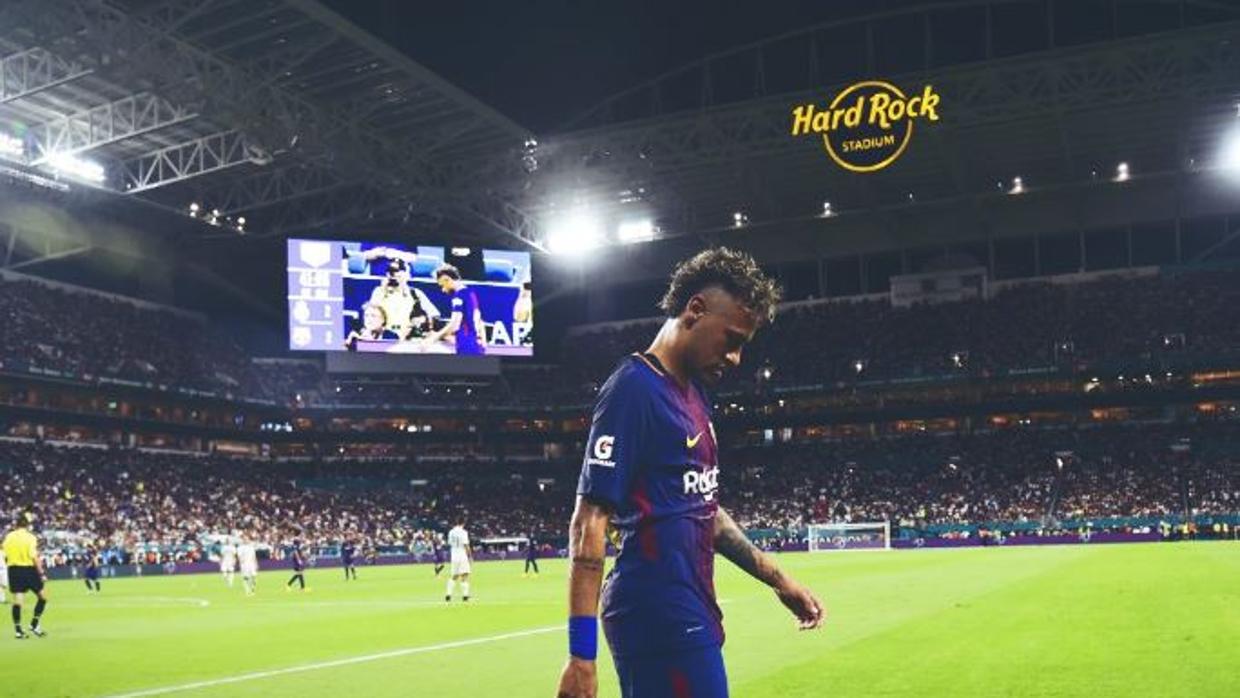 Neymar durante el clásico de Miami