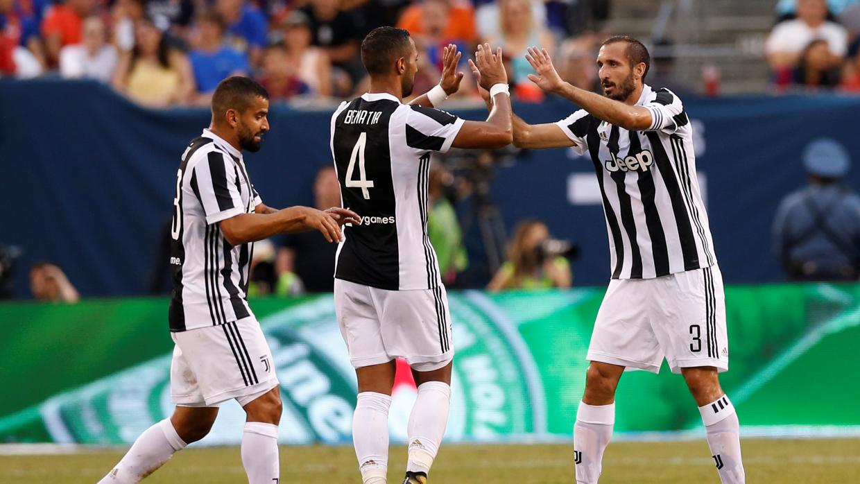 Los jugadores de la Juventus celebrando un gol