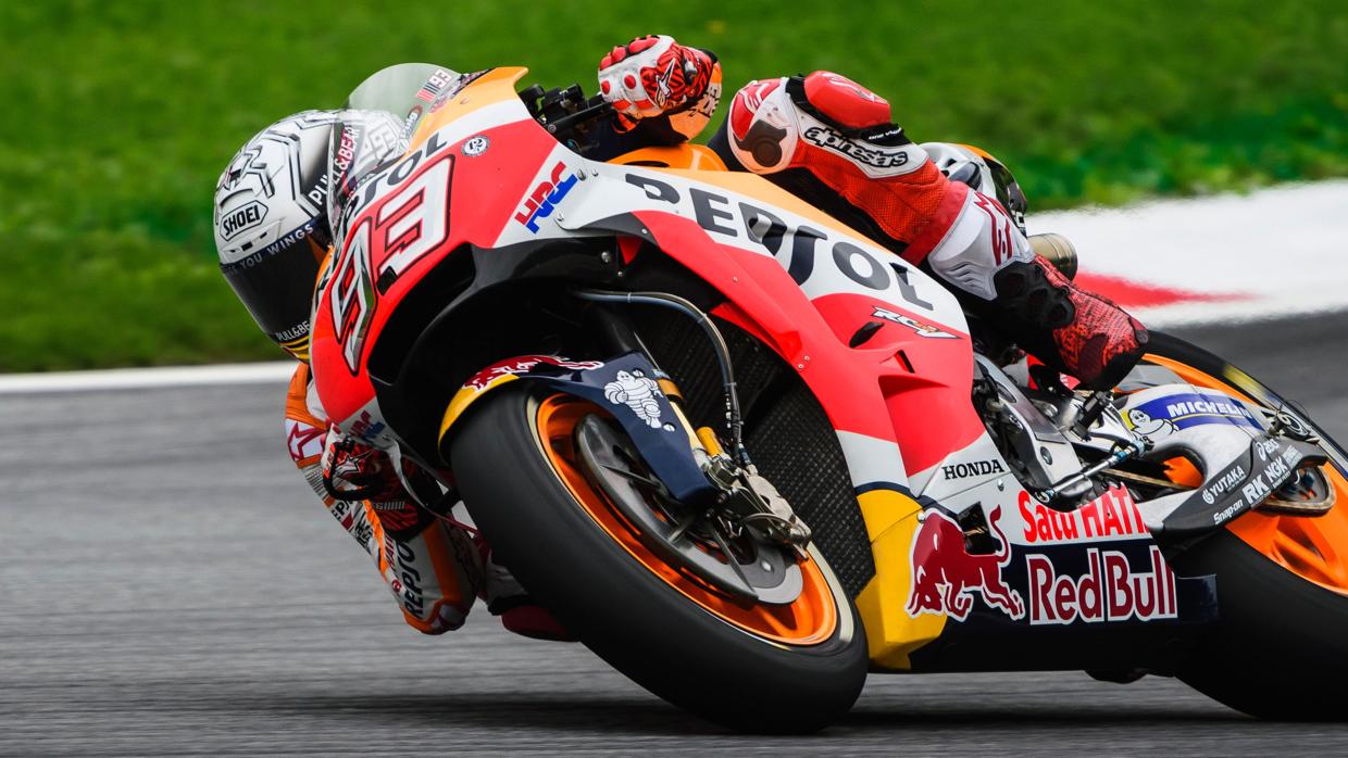 Marc Márquez durante los entrenamientos libres del GP de Austria