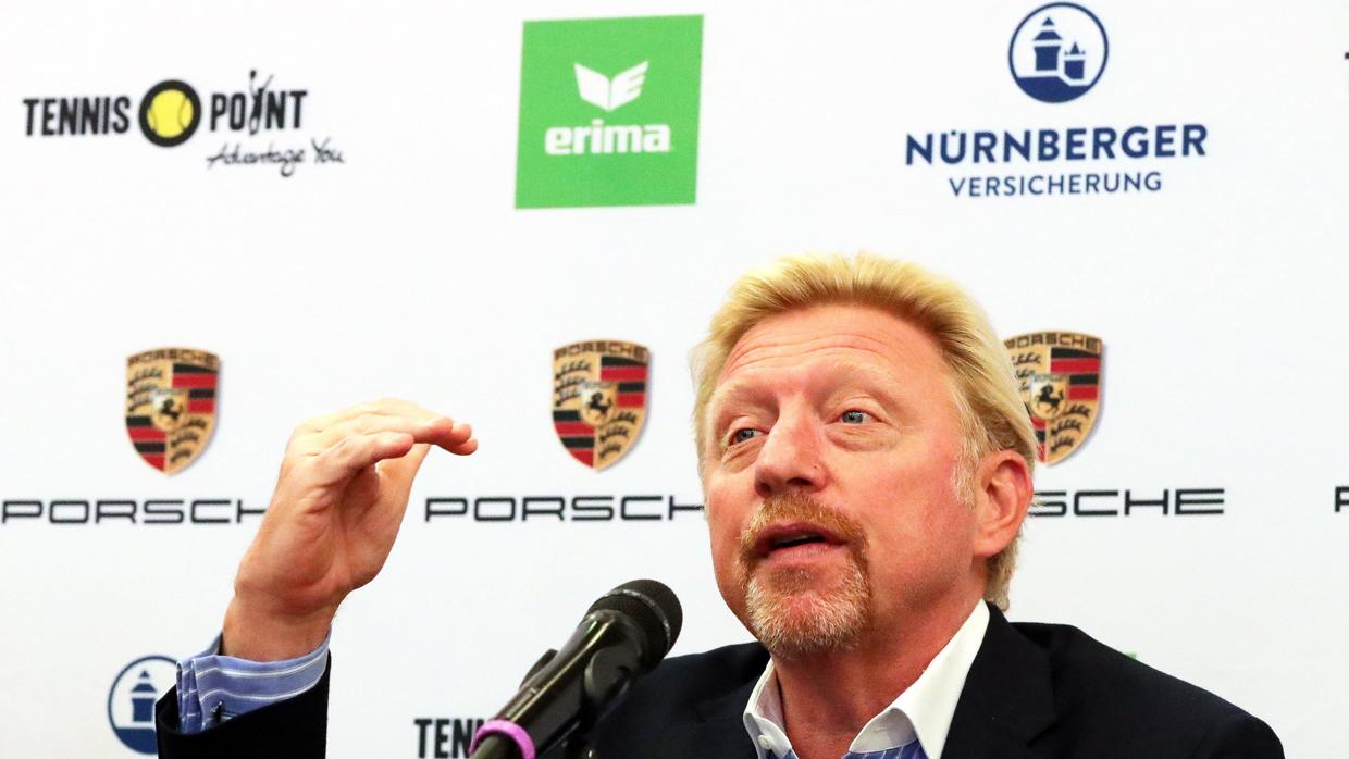 Boris Becker durante su presentación como jefe del tenis masculino alemán