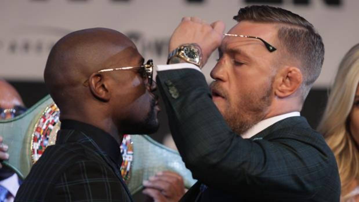 Mayweather y McGregor, cara a cara antes del combate