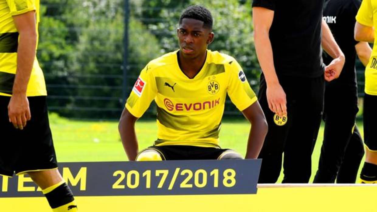 Dembélé, en la foto oficial del Dortmund