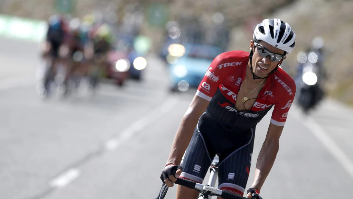 Alberto Contador durante la decimoquinta etapa de la Vuelta
