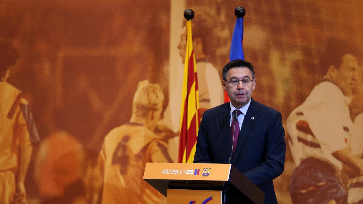 Josep Maria Bartomeu durante un acto del club