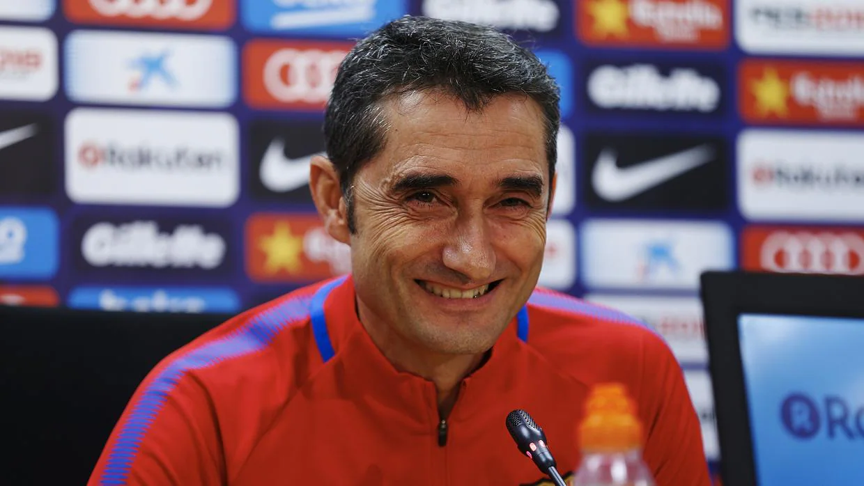 Ernesto Valverde durante la rueda de prensa previa al partido ante el Getafe