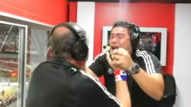 Locura de dos narradores panameños por la clasificación para el Mundial de Rusia