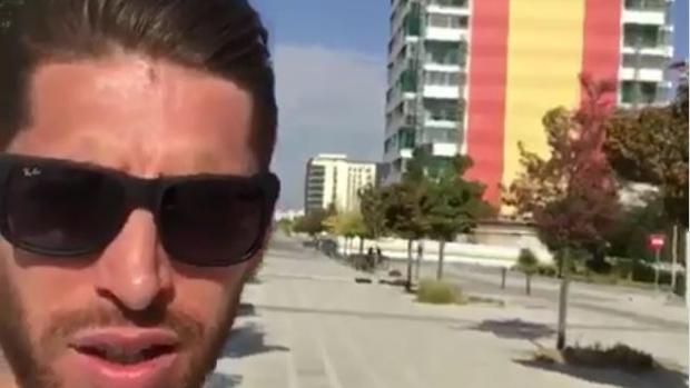 Ramos, orgulloso de la bandera de España