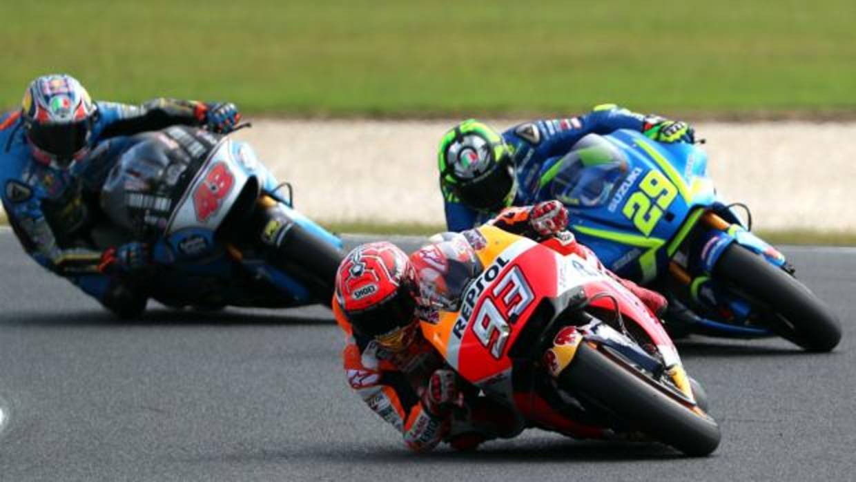 Márquez, Iannone y Miller