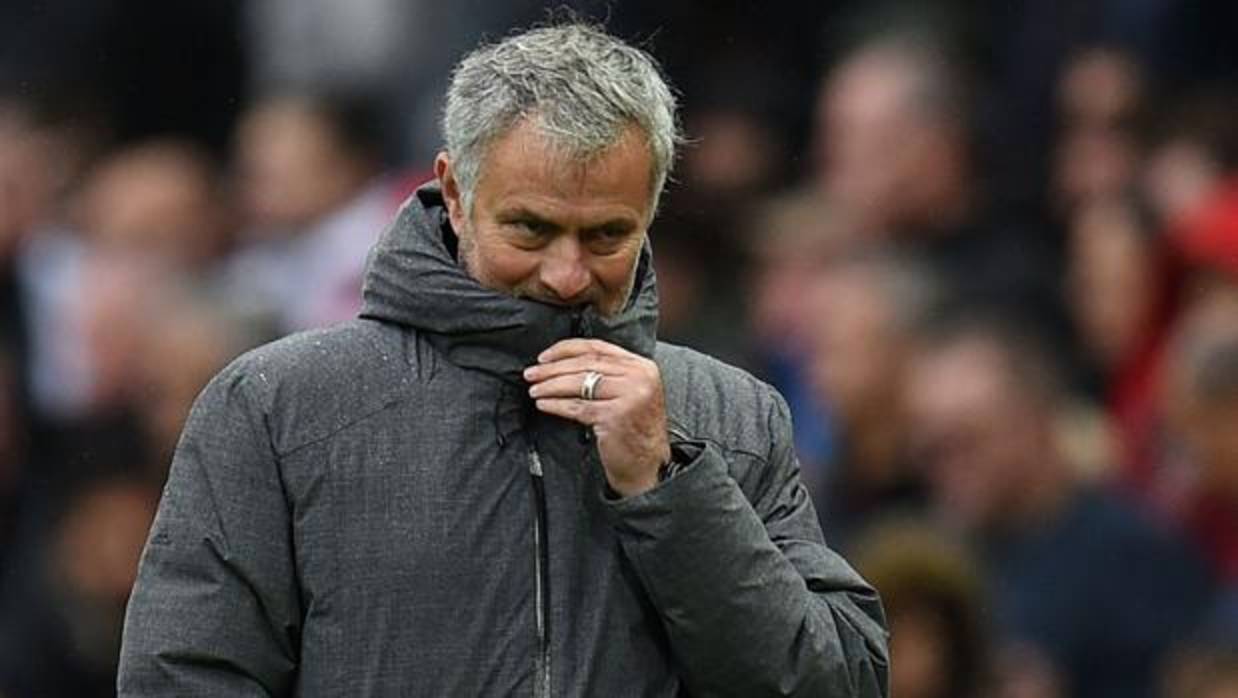 Jose Mourinho, durante el United-Tottenham de la Premier League