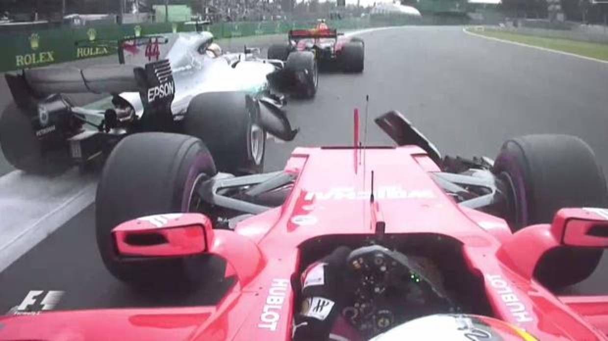 Así fue la caótica salida que dejó a Vettel y Hamilton últimos
