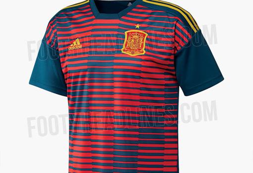 Filtran la camiseta de calentamiento de España en el Mundial de Rusia