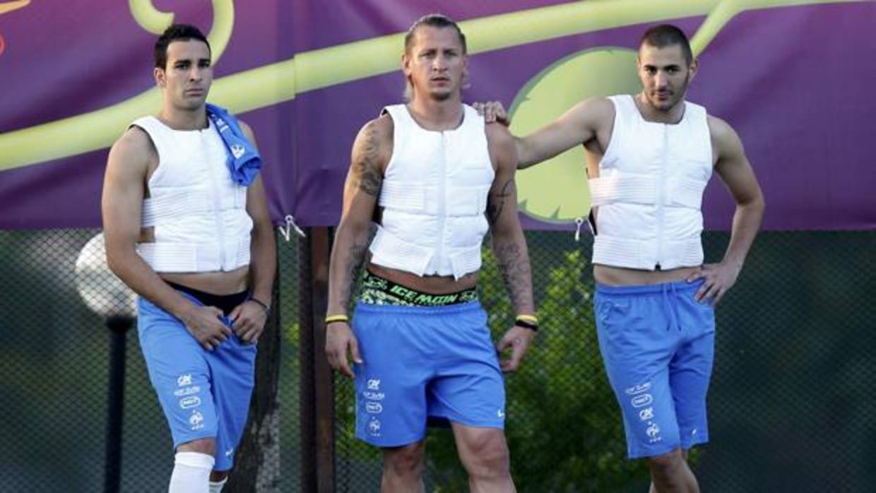 Mexes, en un entrenamiento de Francia