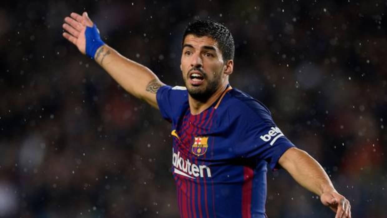 Luis Suárez durante un partido