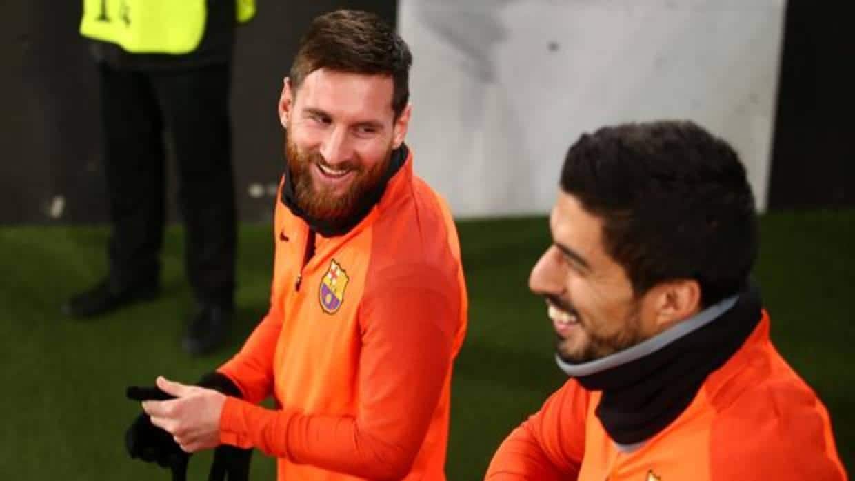 Messi y Suárez salen a entrenarse al Allianz Stadium, donde se jugará esta noche