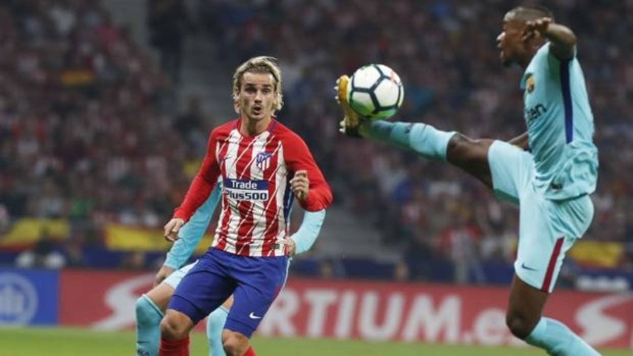 Griezmann, en el partido ante el Barcelona de esta temporada en el Metropolitano