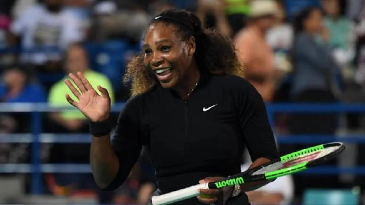 Serena Williams, durante la exhibición de Abu Dabi