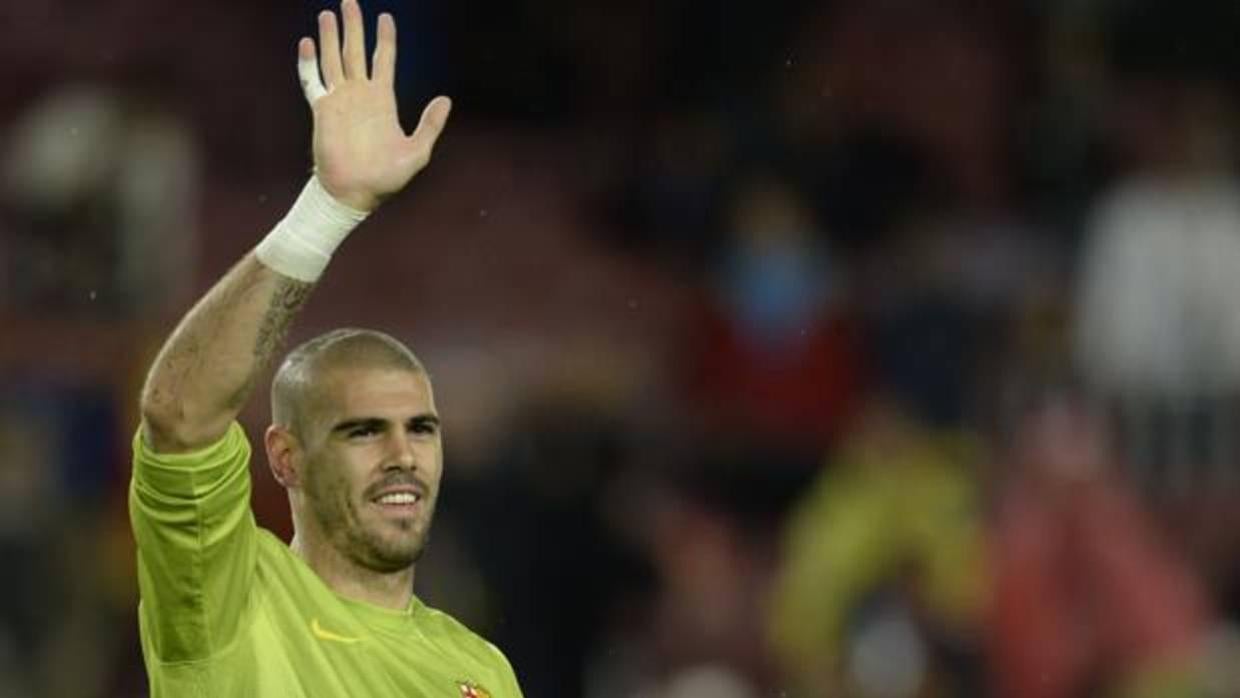 Víctor Valdés durante su etapa en el Barcelona.