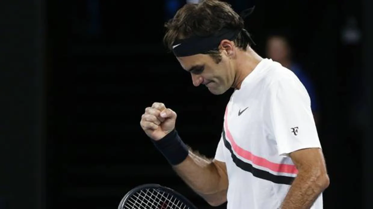 Roger Federer celebra el triunfo