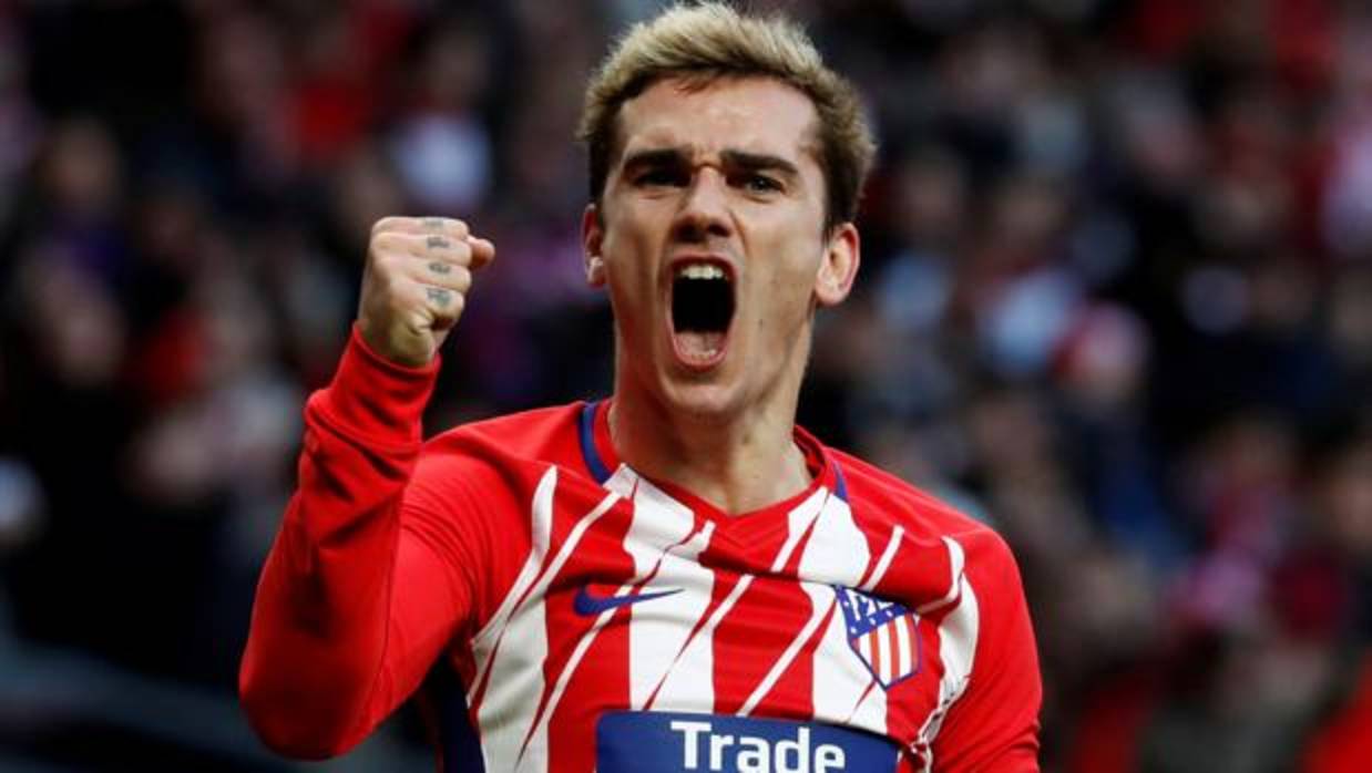 Griezmann celebra su gol con el Atlético en el partido ante Las Palmas