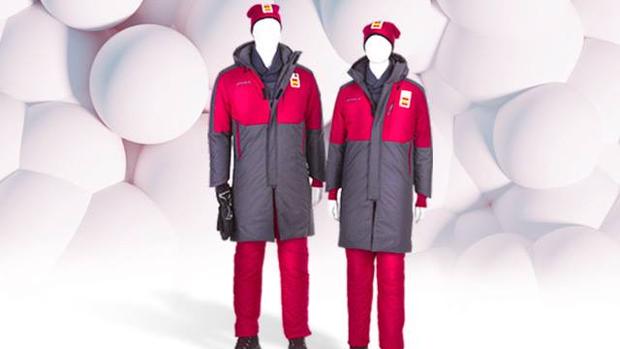 Tonos grises y rojos para el desfile del equipo español