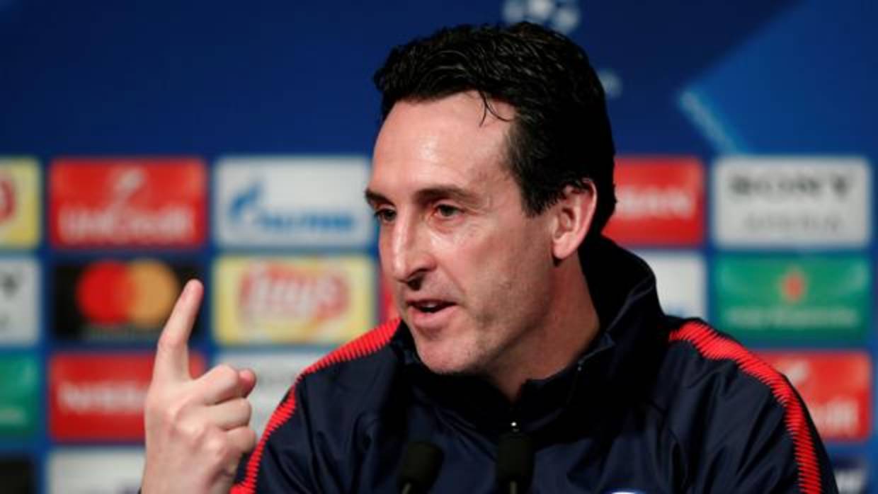 Unai Emery, durante la rueda de prensa previa al PSG-Real Madrid