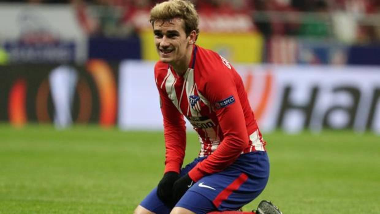 Griezmann durante un partido con el Atlético de Madrid