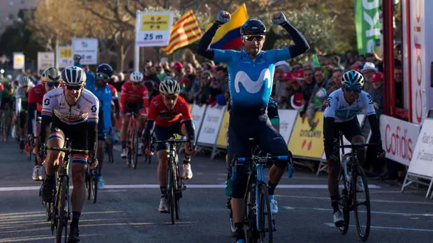 Espectacular victoria de Valverde al esprint