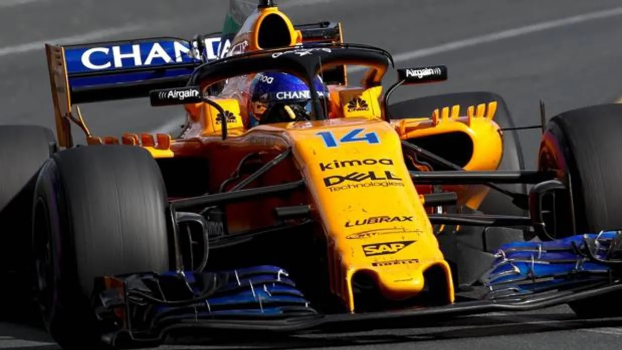 Fernando Alonso durante la carrera de Australia