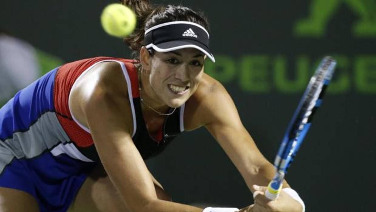 Garbiñe Muguruza durante su encuentro frente a Christina McHale