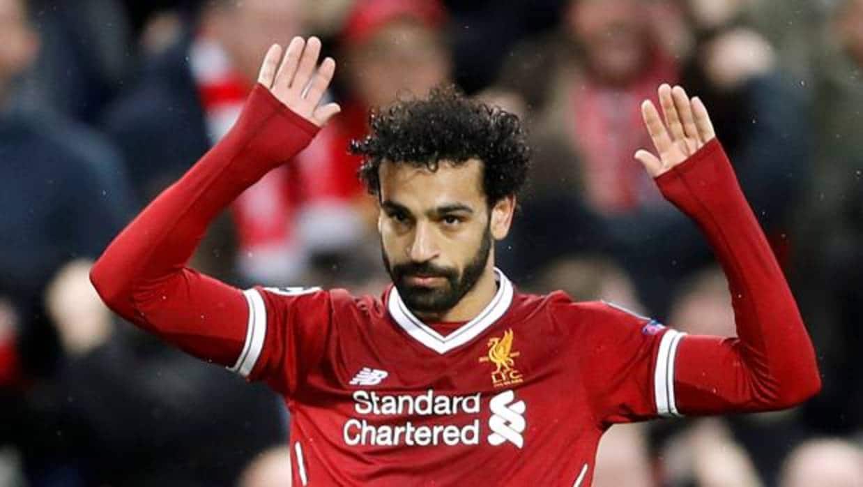 Salah, en el duelo de la Champions League entre el Liverpool y la Roma