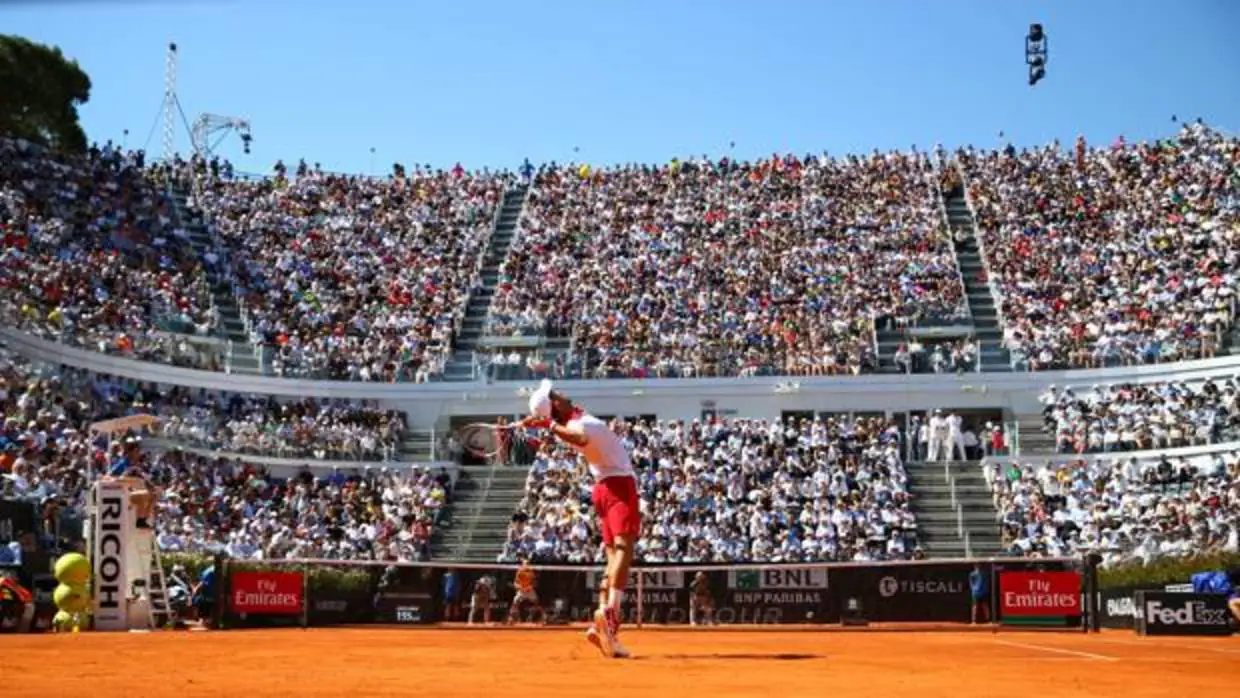 El puntazo entre Nadal y Djokovic que levantó a la pista central del Foro Itálico
