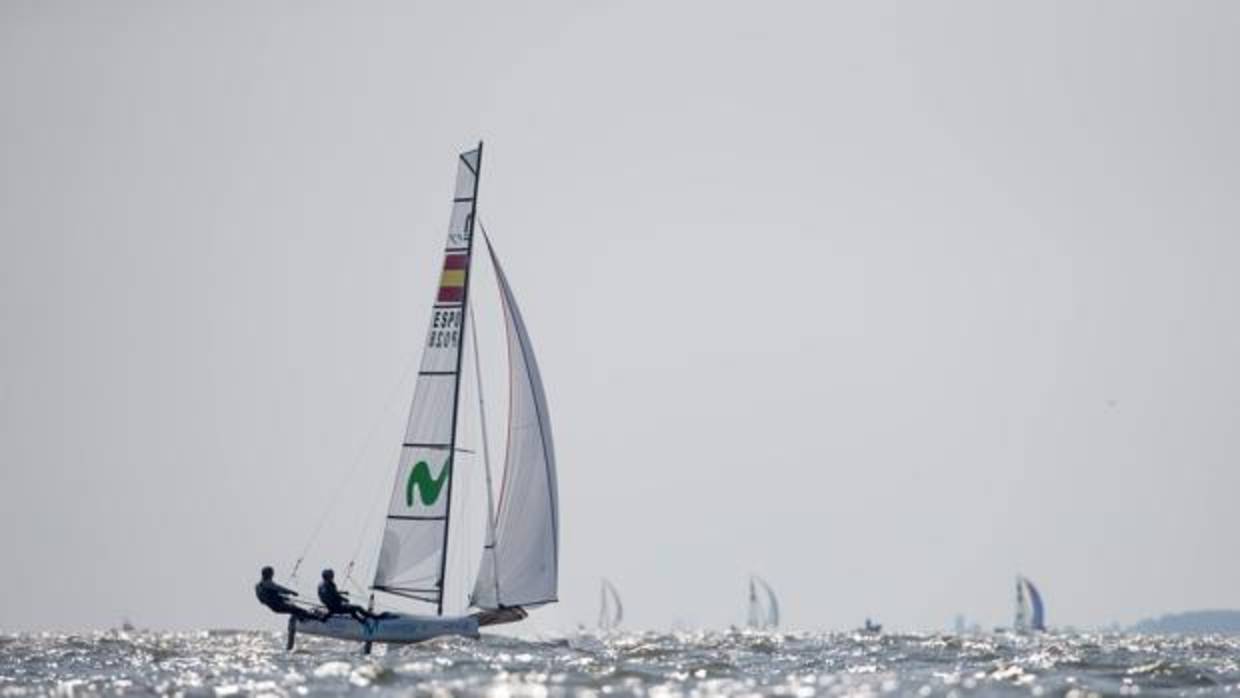 Victoria de Echávarri y Pacheco en la Medemblik Regata