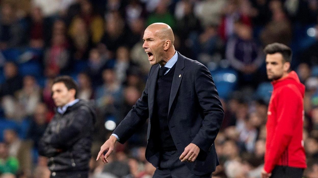 Zidane, durante el partido ante el Leganés de Copa del pasado mes de enero