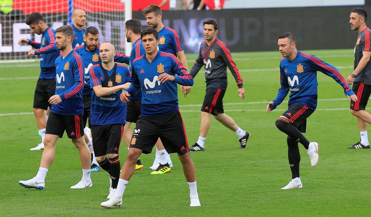 Entrenamiento de la selección española en Villarreal