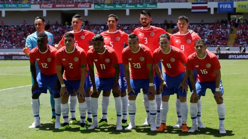 Formación de Costa Rica en un amistoso