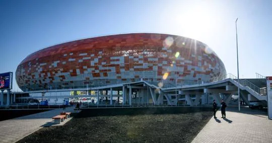 Imagen del exterior de Mordovia Arena, construído para el Mundial de Rusia 2018