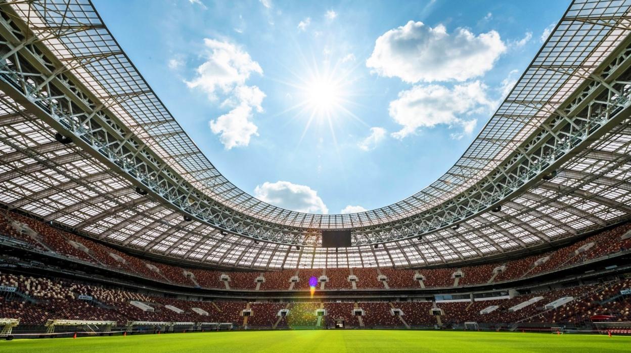 Las gradas del Estadio Luzhniki de Moscú, sede del Mundial Rusia 2018