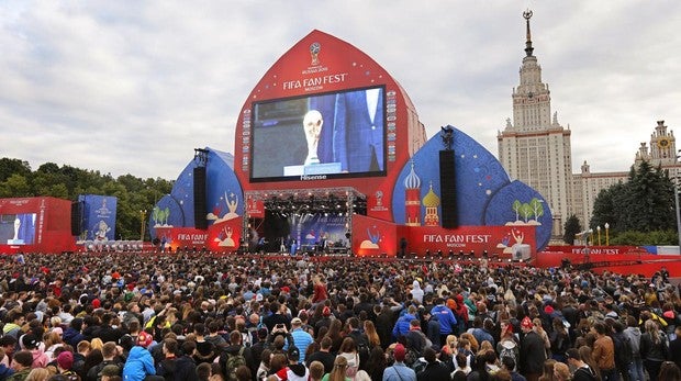 Fan Zone del Mundial de Rusia instalada en Moscú