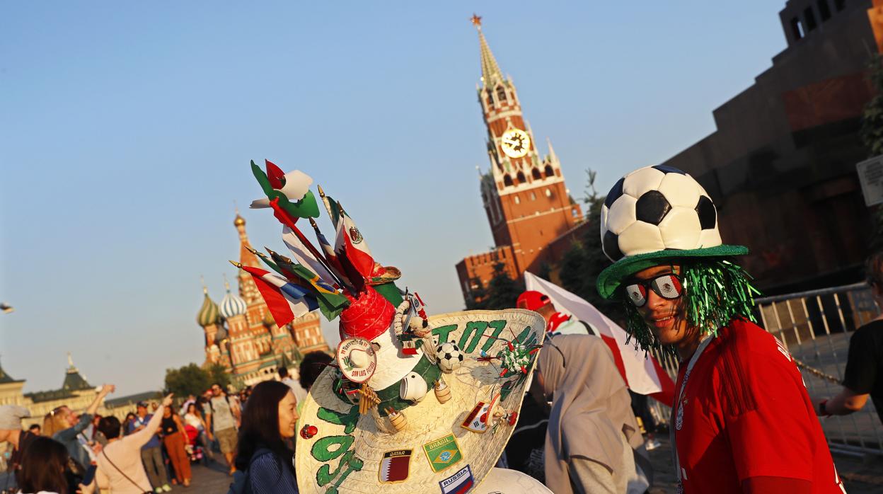 La afición de México durante el Mundial de Rusia